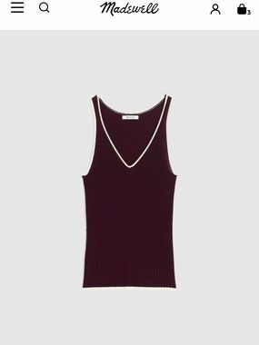 Madewell Burgundy sweater tank